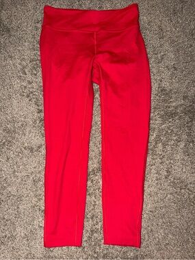 Outdoor Voices Red High-Waist Performance Leggings